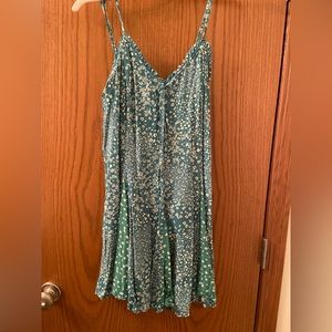 Green Floral Mini Dress